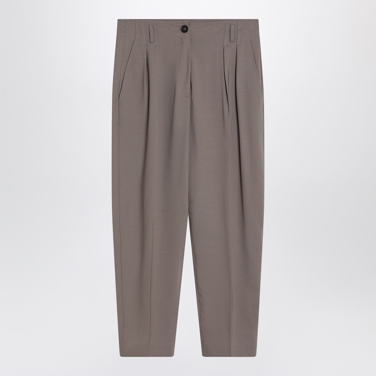 Erika Cavallini Dove-coloured wool-blend trousers Erika Cavallini