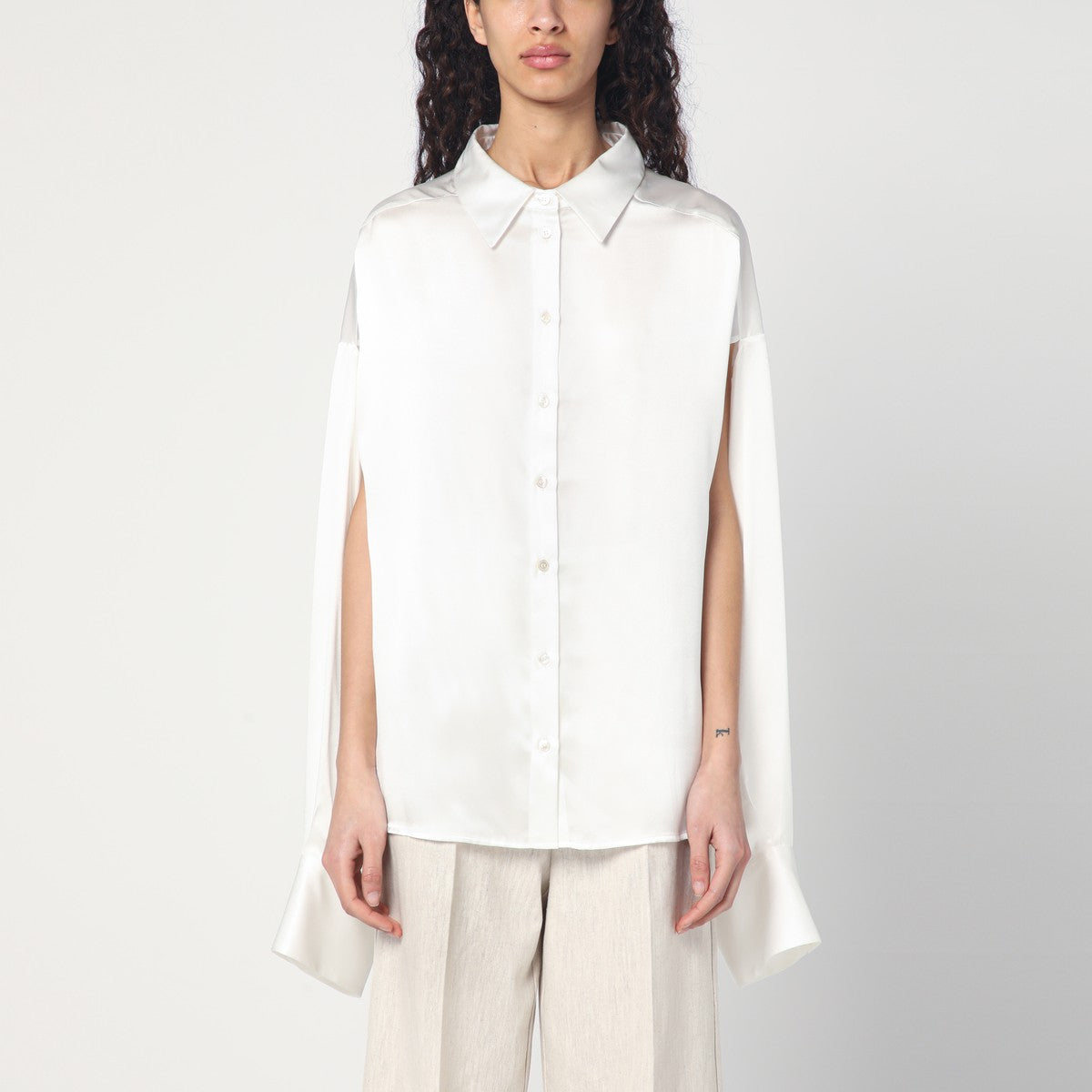 Erika Cavallini White silk shirt Erika Cavallini