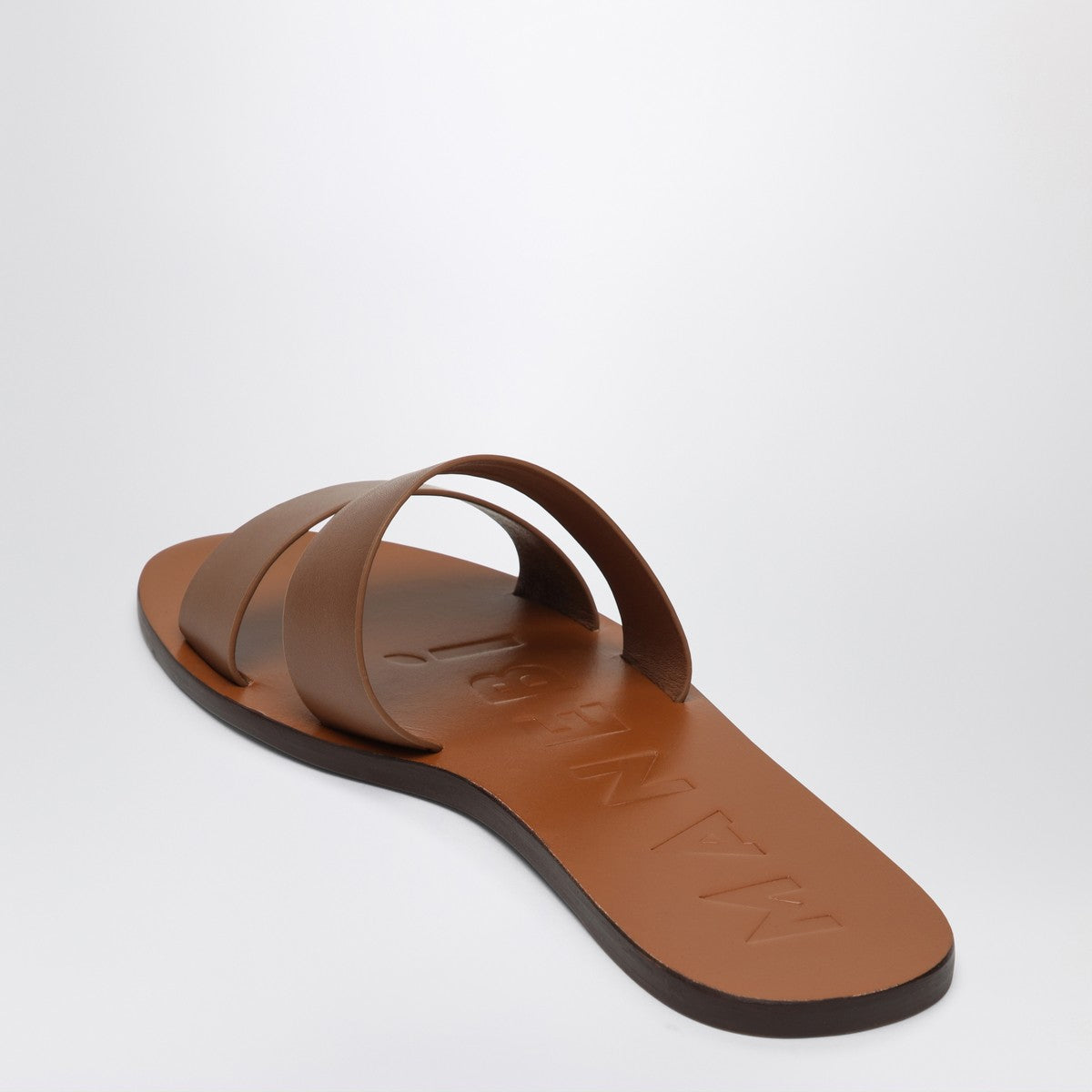 Manebí Brown leather sandals with straps Manebí