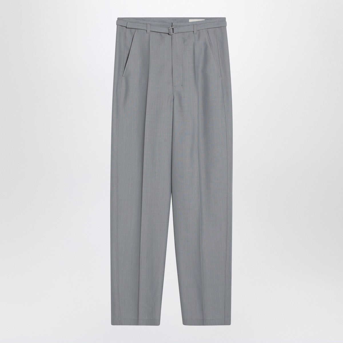 LEMAIRE Grey mélange trousers with belt Lemaire