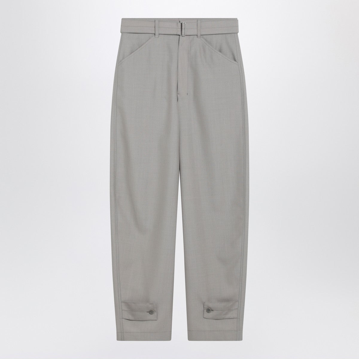 LEMAIRE Taupe trousers with ankle tabs Lemaire