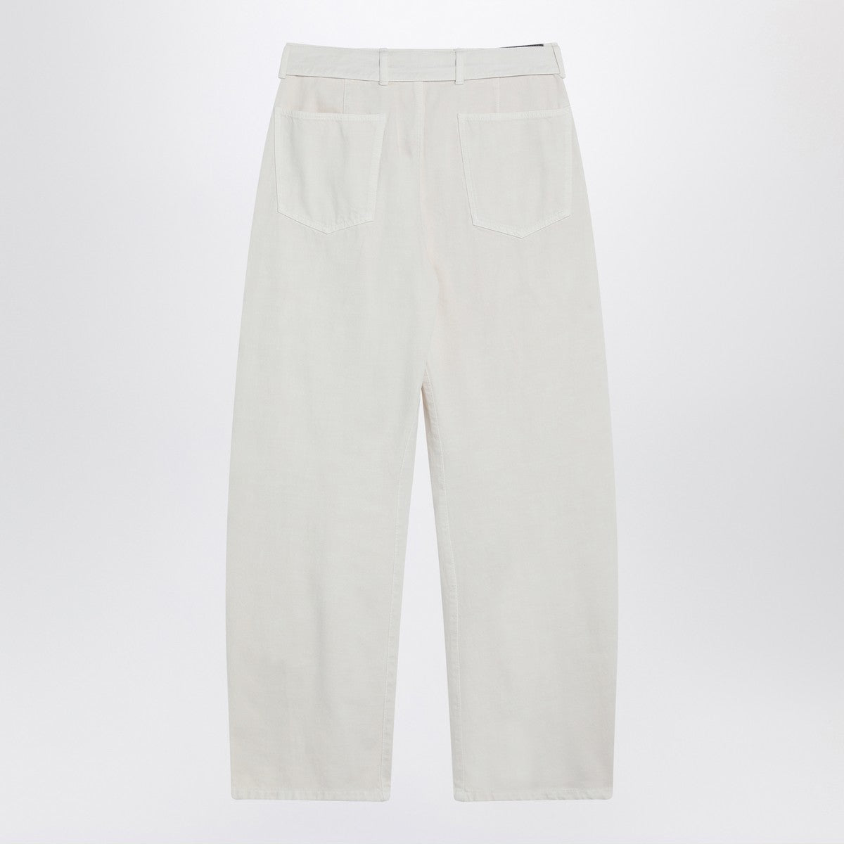 LEMAIRE Cream trousers with belt Lemaire
