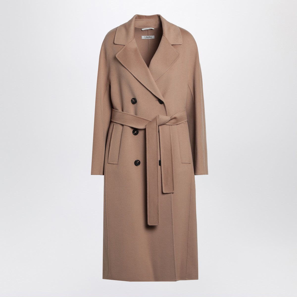 S Max Mara Beige double-breasted wool coat S Max Mara