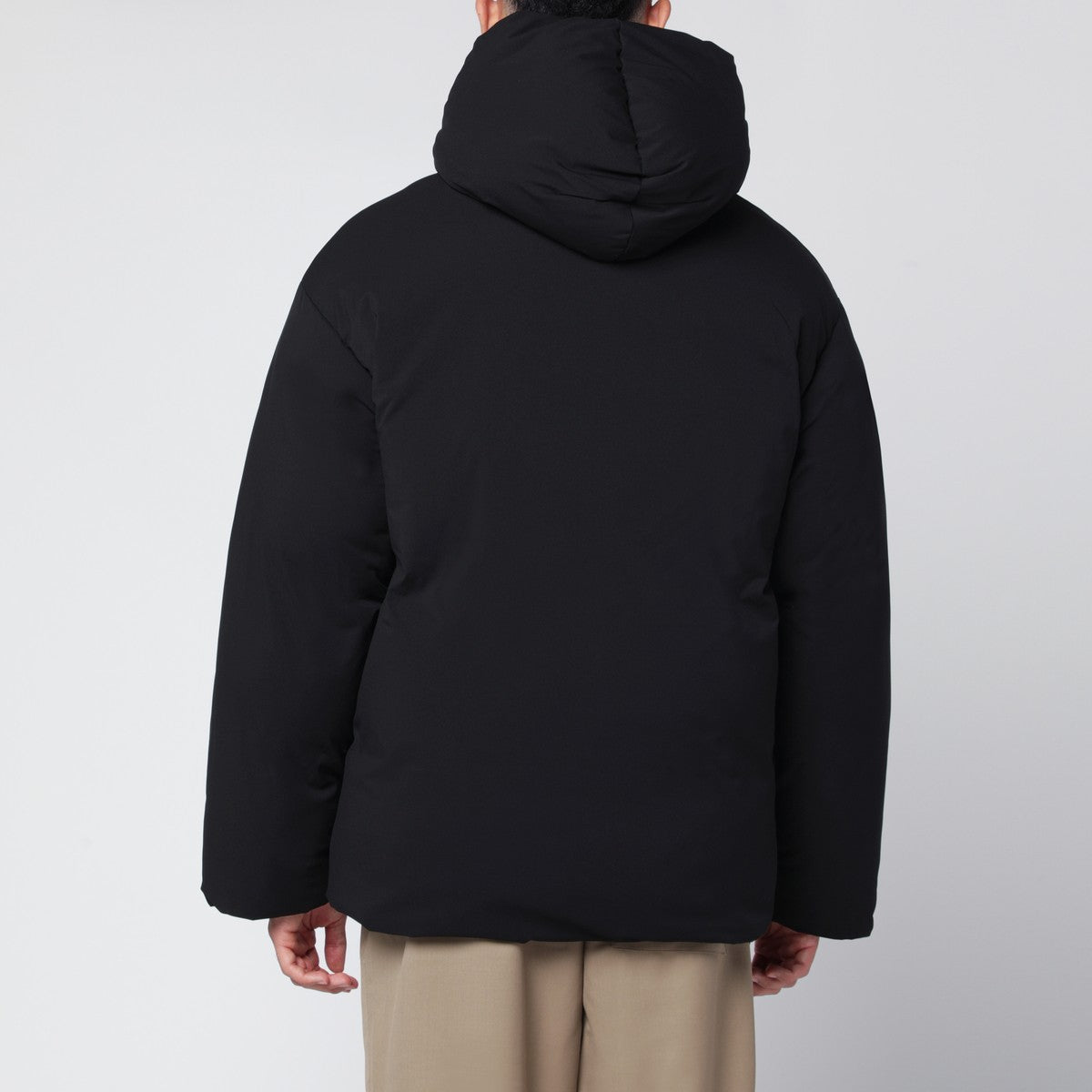 OAMC Black Peacemaker puffer jacket with logo embroidery Oamc