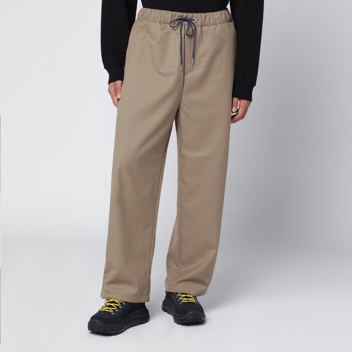 OAMC Beige Base trousers in wool blend Oamc