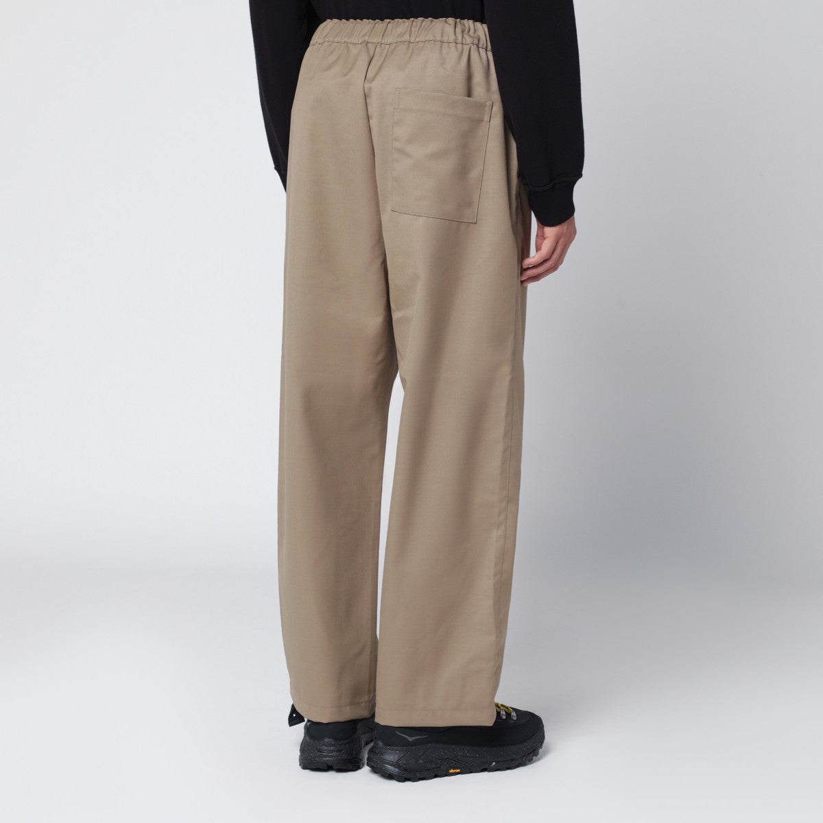 OAMC Beige Base trousers in wool blend Oamc