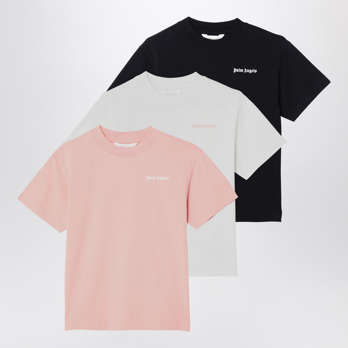 Palm Angels Set of three cotton T-shirts with logo Palm Angels