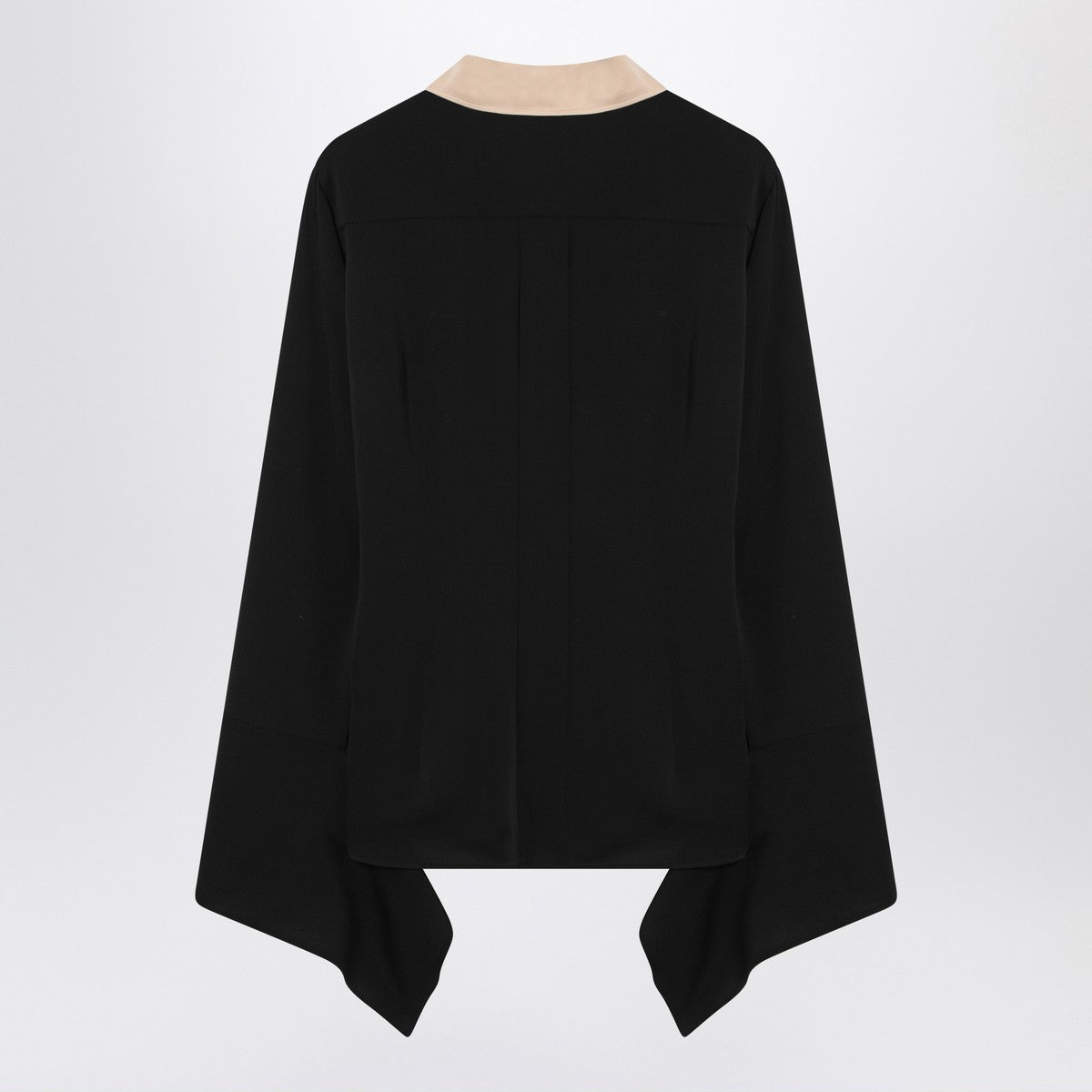 Max Mara Black silk colour-block shirt Max Mara