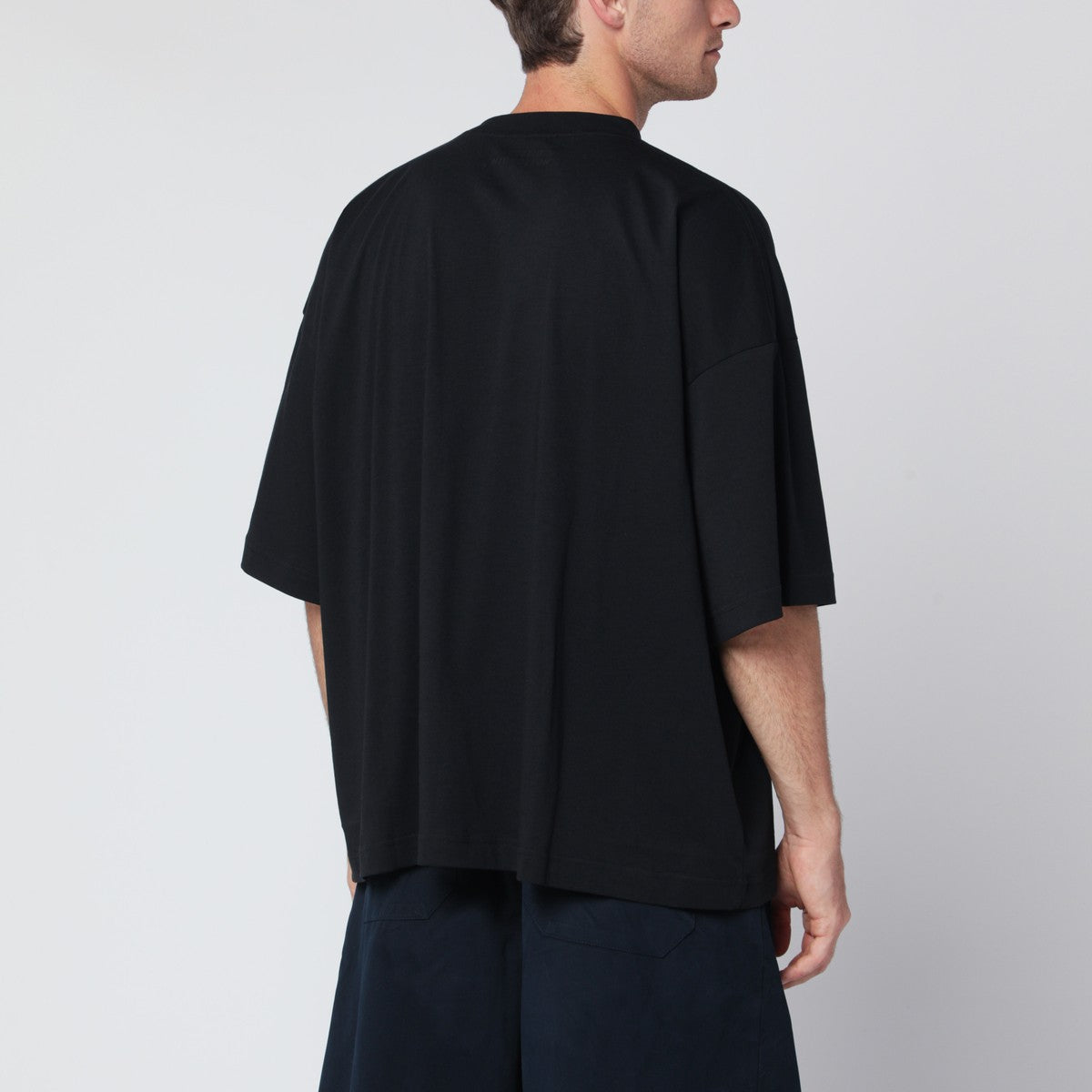 STUDIO NICHOLSON Oversized black cotton T-shirt Studio Nicholson