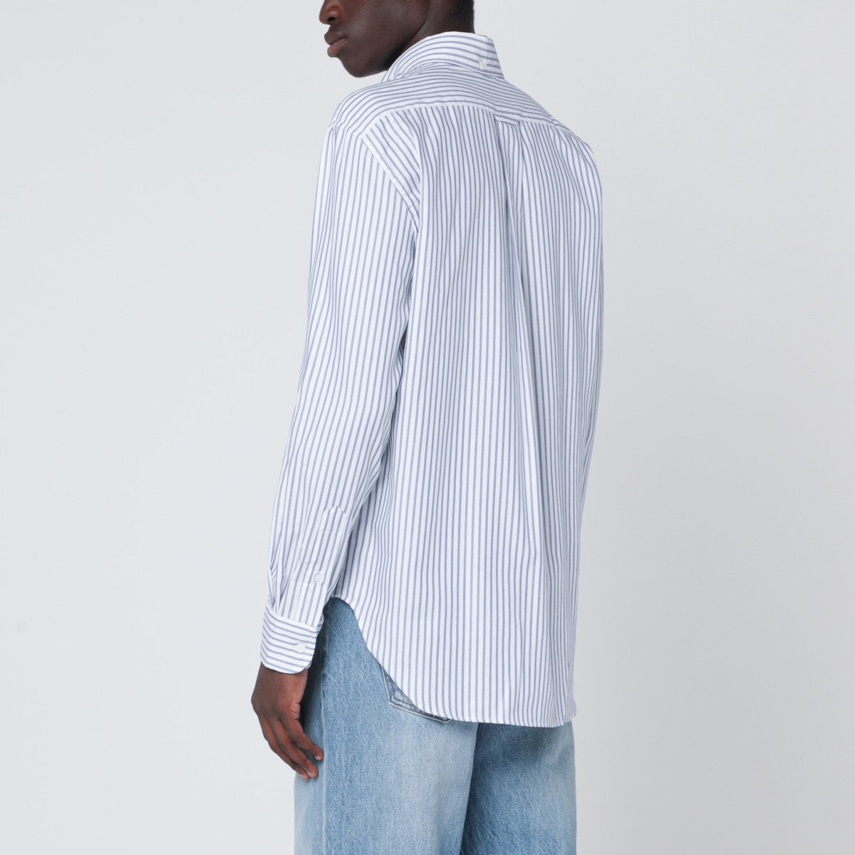Maison Kitsuné White striped button-down shirt Maison Kitsuné