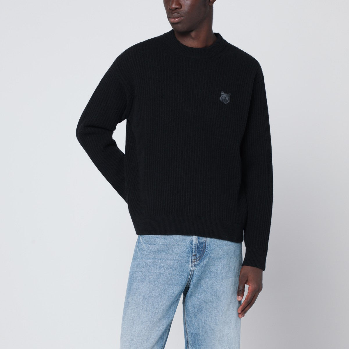 Maison Kitsuné Black wool sweater Maison Kitsuné