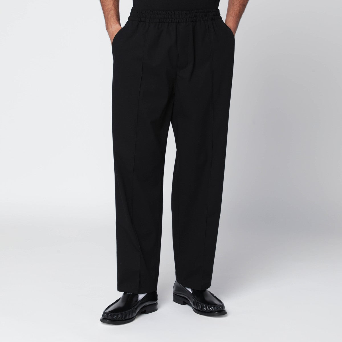 Maison Kitsuné Black cotton trousers Maison Kitsuné