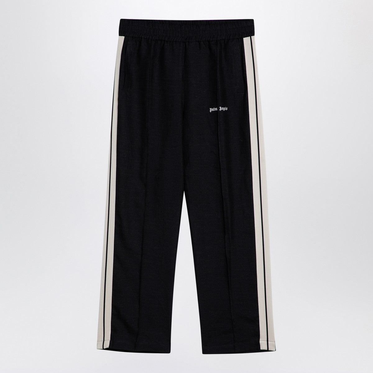 Palm Angels Anthracite grey linen sports trousers
