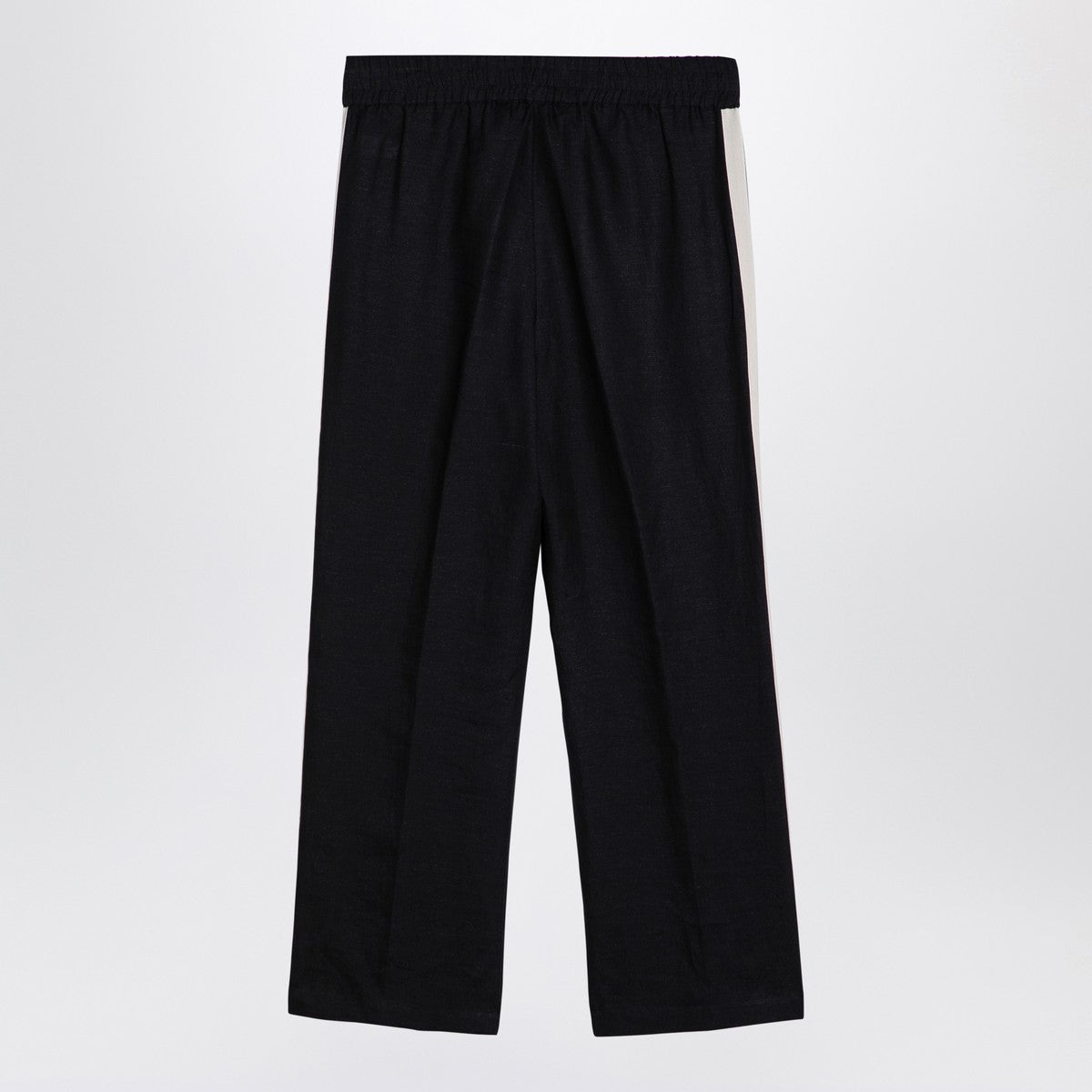 Palm Angels Anthracite grey linen sports trousers Palm Angels