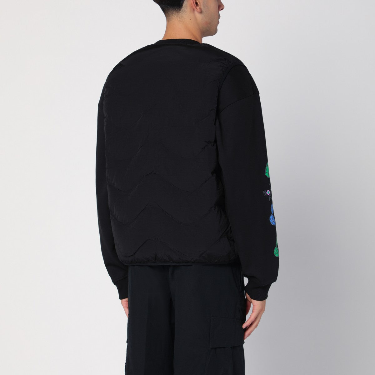 Purple Mountain Observatory Black quilted nylon waistcoat