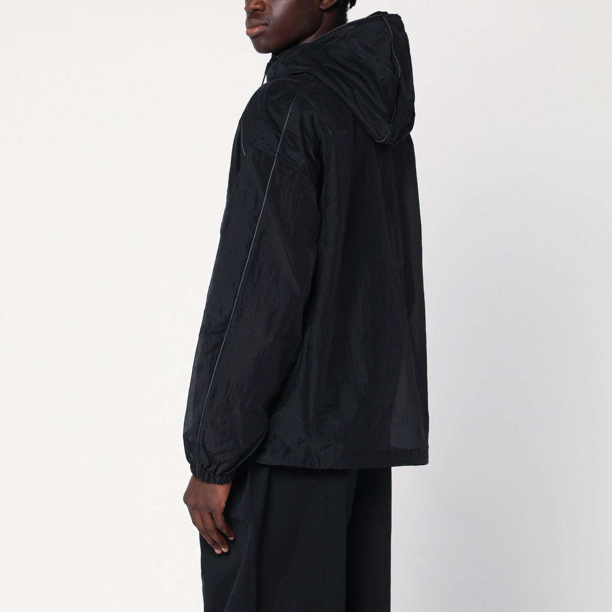 Purple Mountain Observatory Ripstop Mesh zip-up black jacket