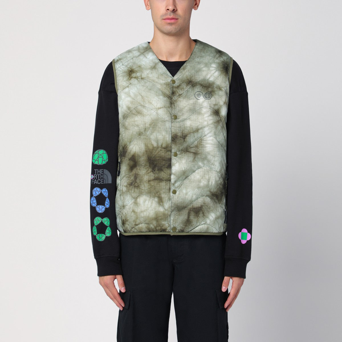 Purple Mountain Observatory Camouflage quilted nylon waistcoat Purple Mountain Observatory