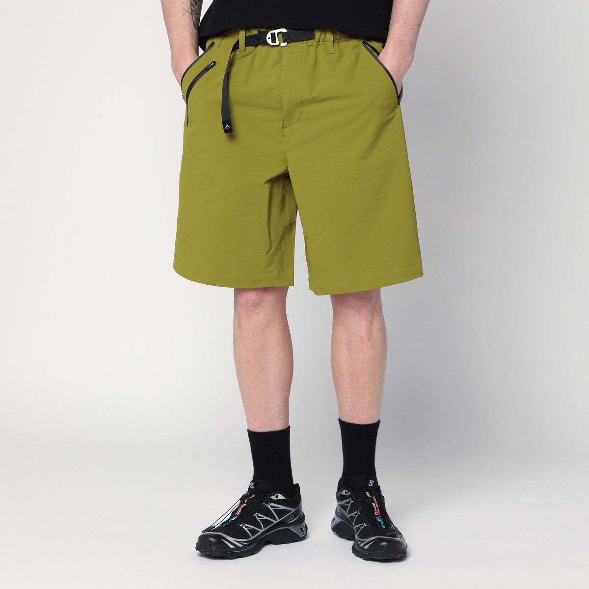 Purple Mountain Observatory Olive green Bermuda in mixed nylon Purple Mountain Observatory