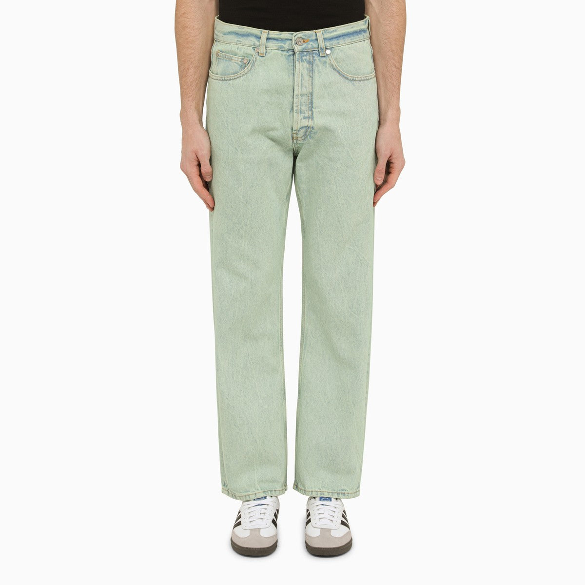 Palm Angels Regular mint green denim jeans Palm Angels