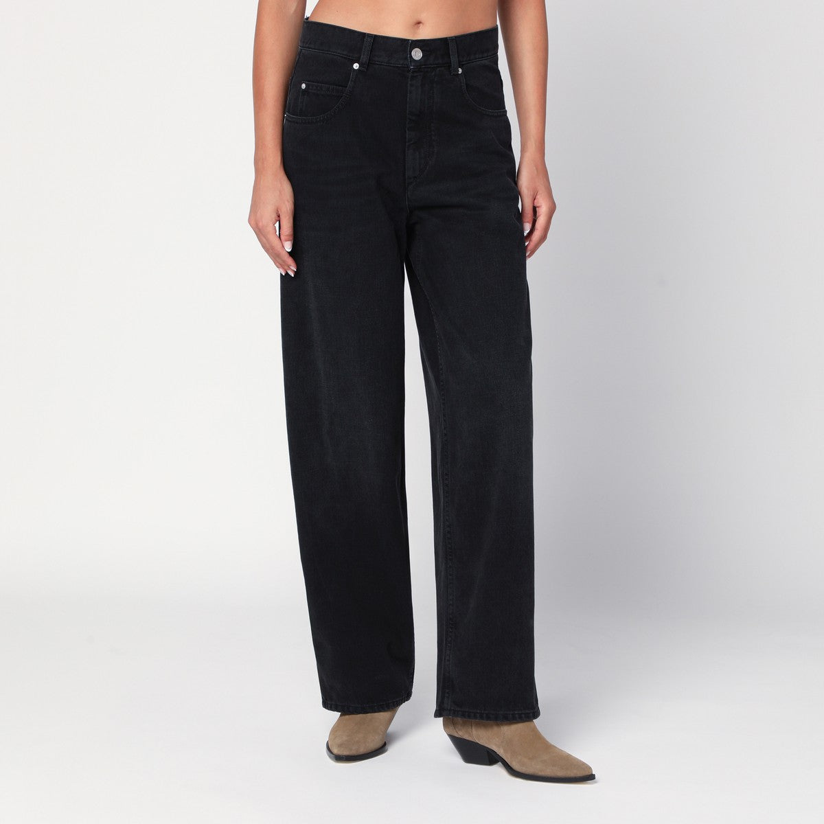 ISABEL MARANT Faded-effect black jeans Isabel Marant