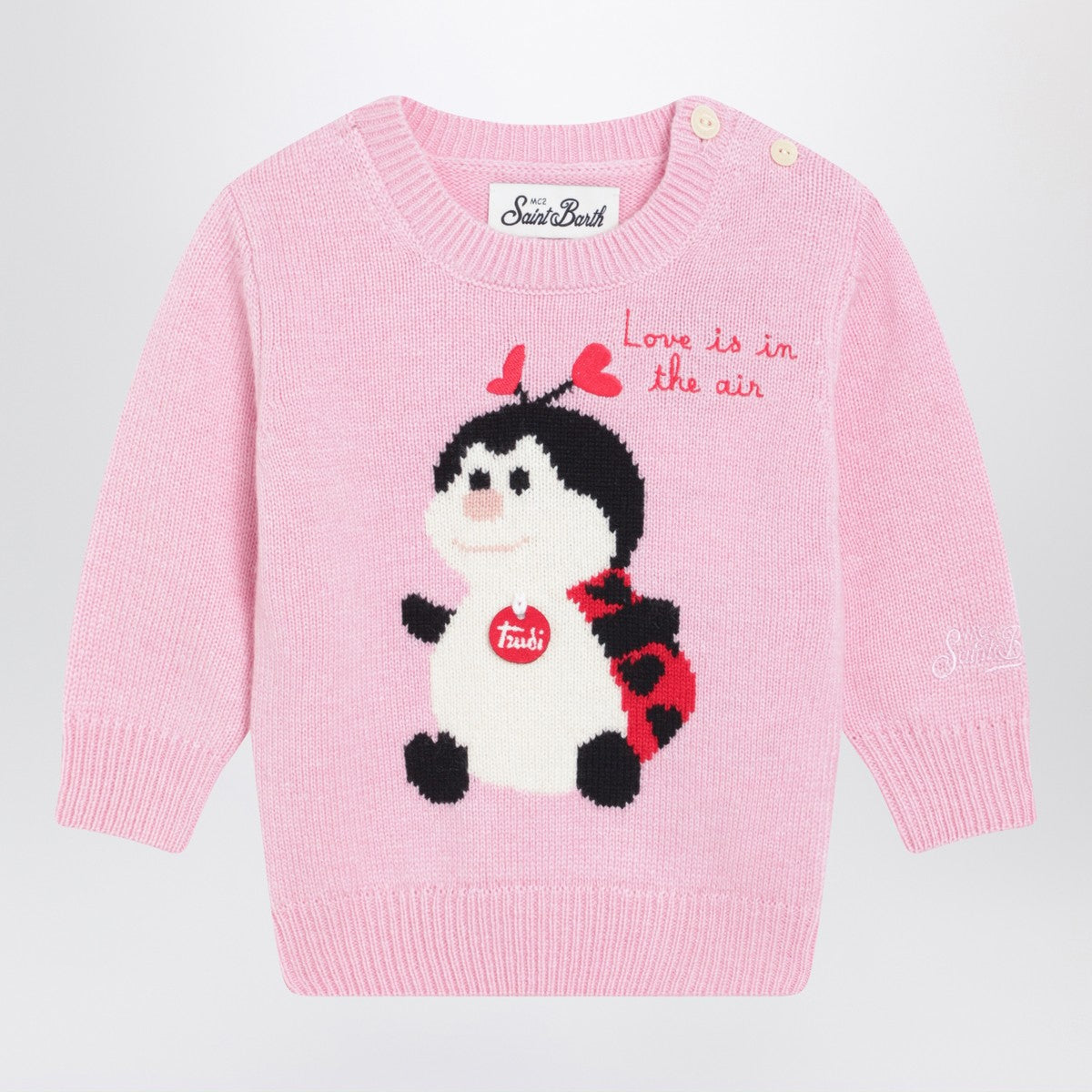 MC2 Saint Barth Pink wool-blend sweater with Trudi Ladybug MC2 Saint Barth
