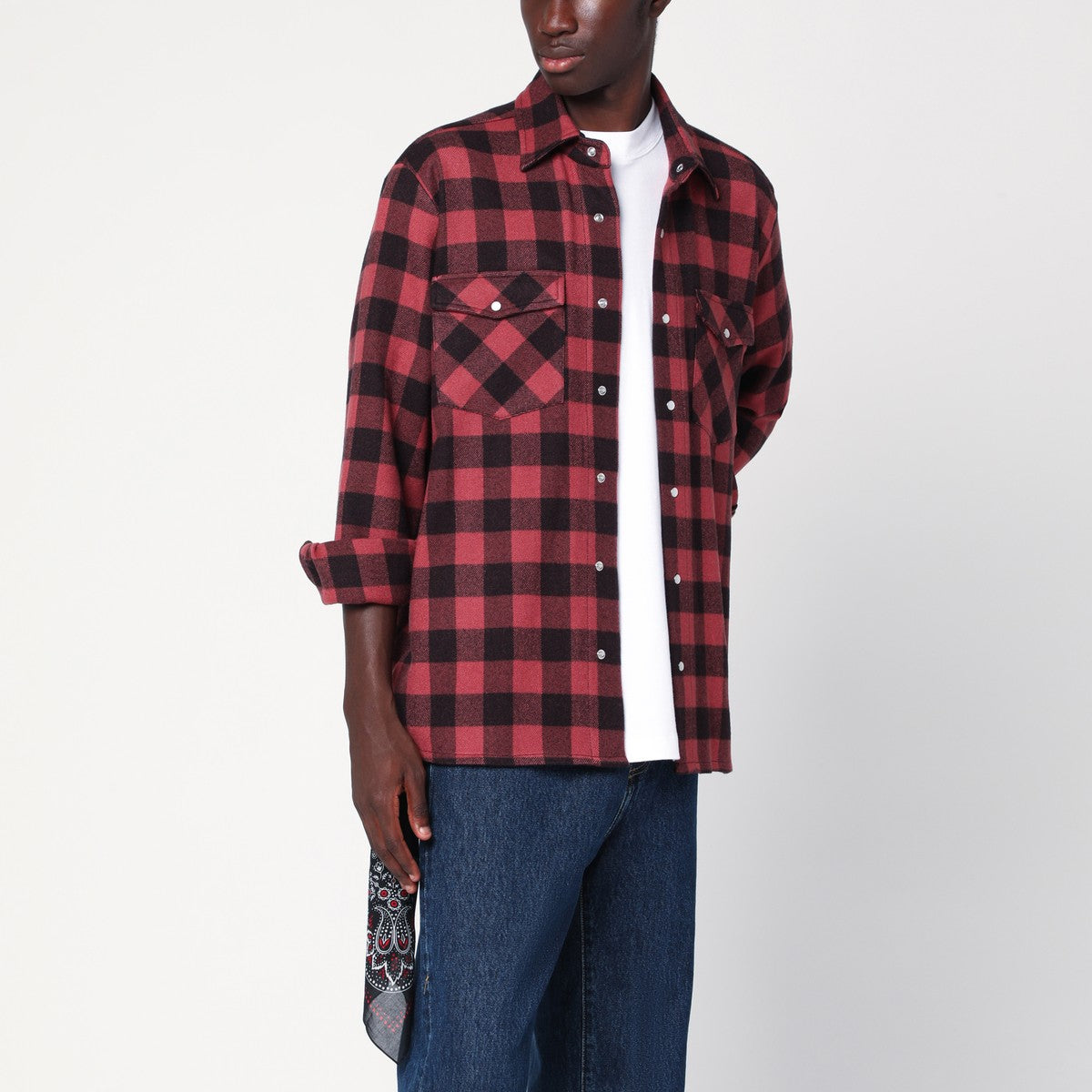 Destin Antique pink plaid wool shirt Destin