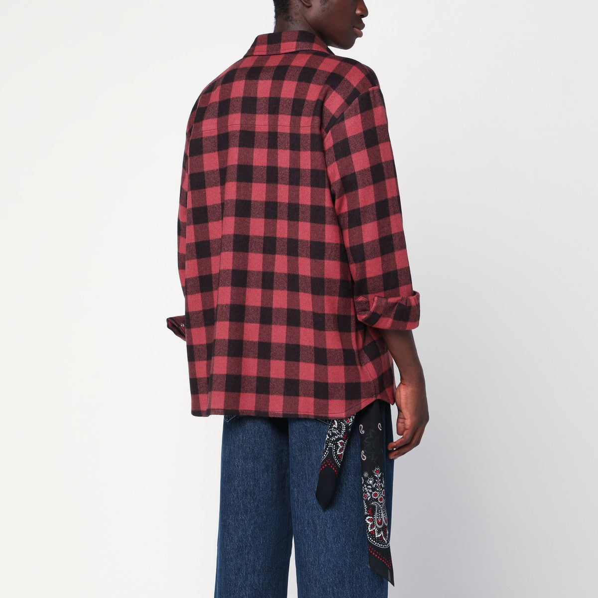 Destin Antique pink plaid wool shirt Destin