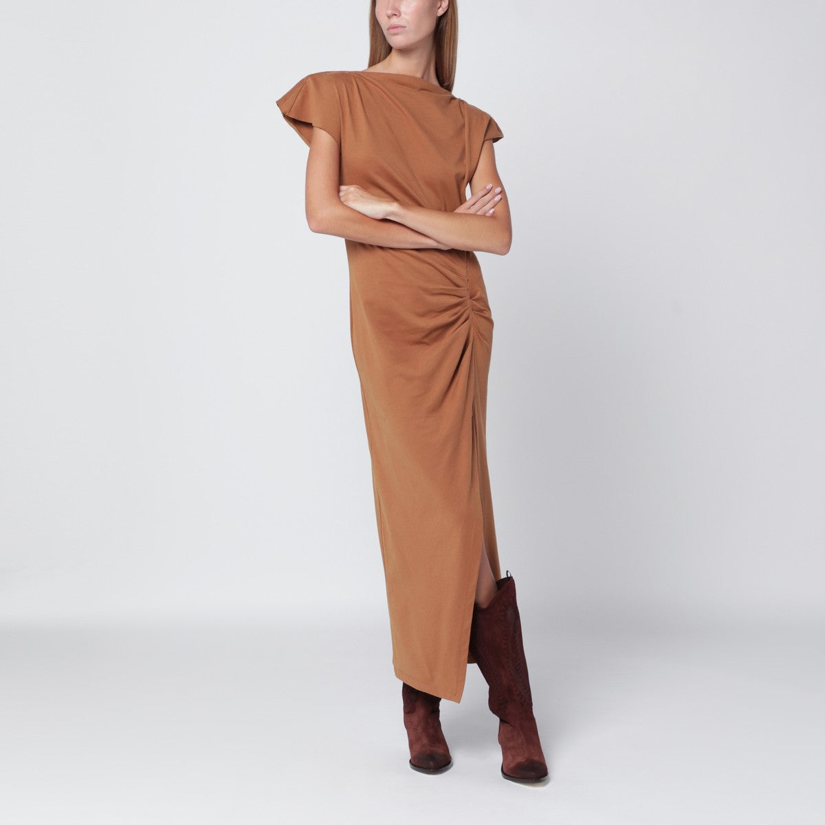 ISABEL MARANT Camel-coloured Nadela cotton dress Isabel Marant
