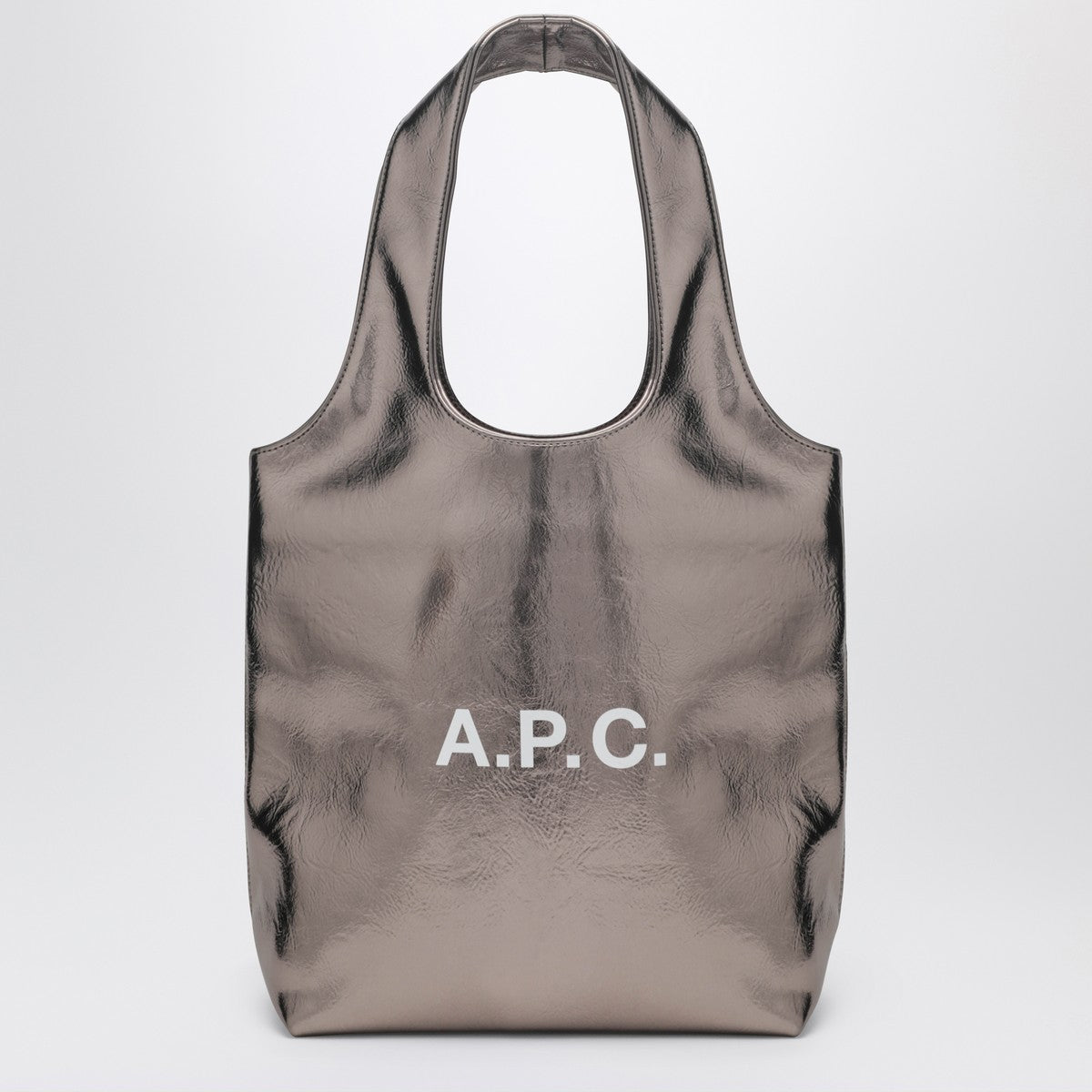 A.P.C. Small metallic silver Ninon tote bag A.P.C.