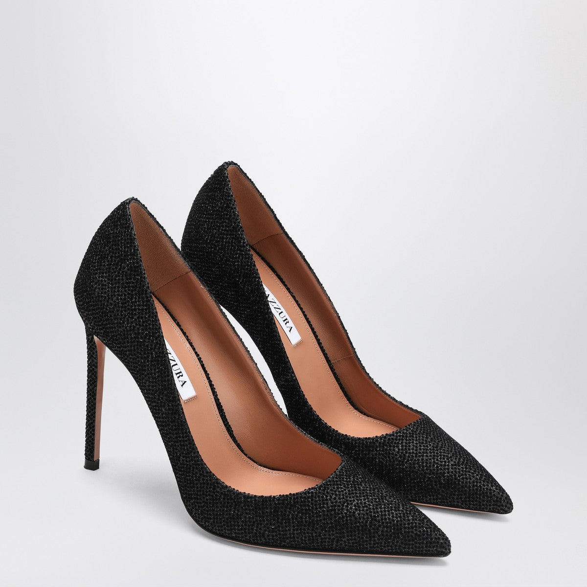 Aquazzura Purist Pump 105 black with rhinestones Aquazzura