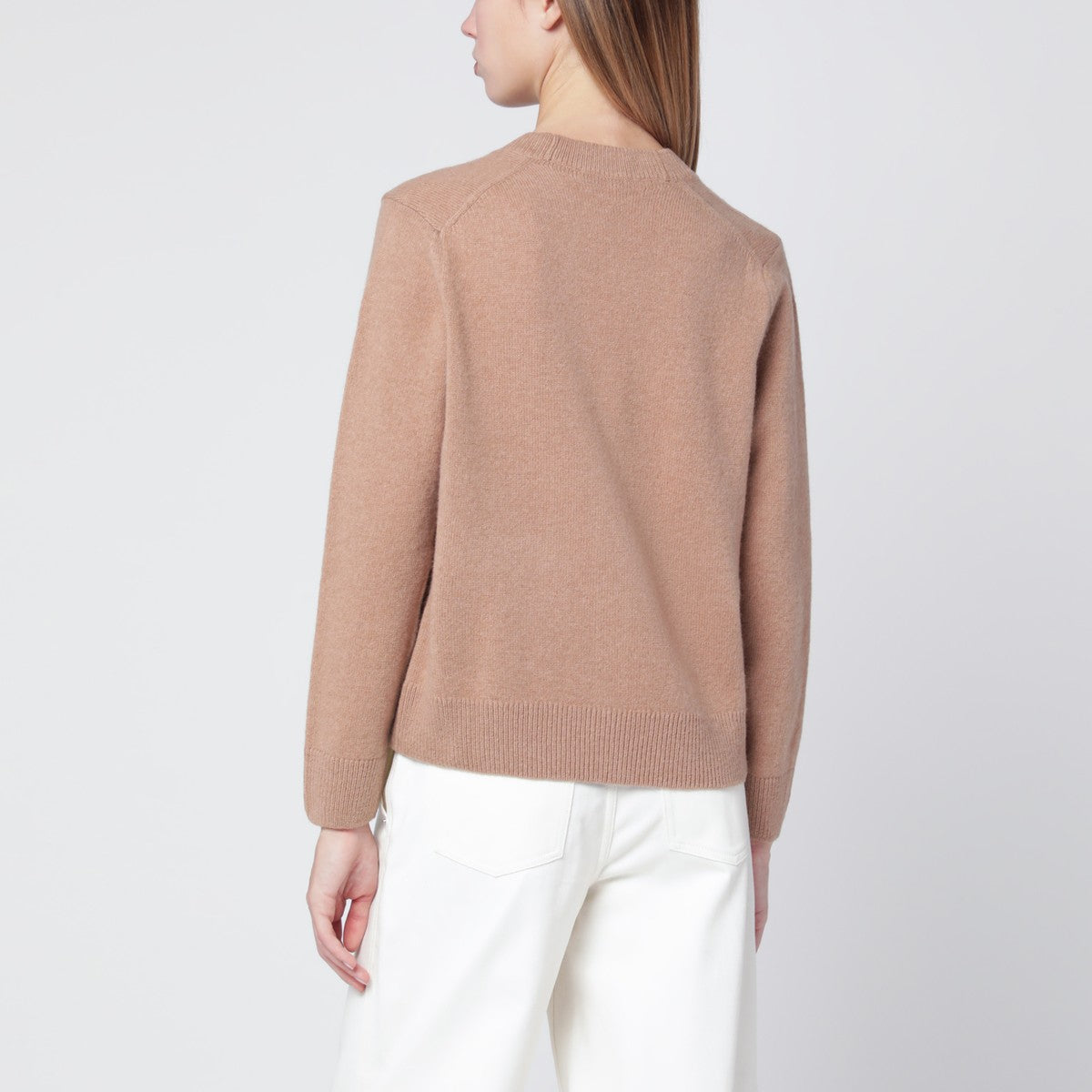 Maison Kitsuné Light brown wool cardigan Maison Kitsuné