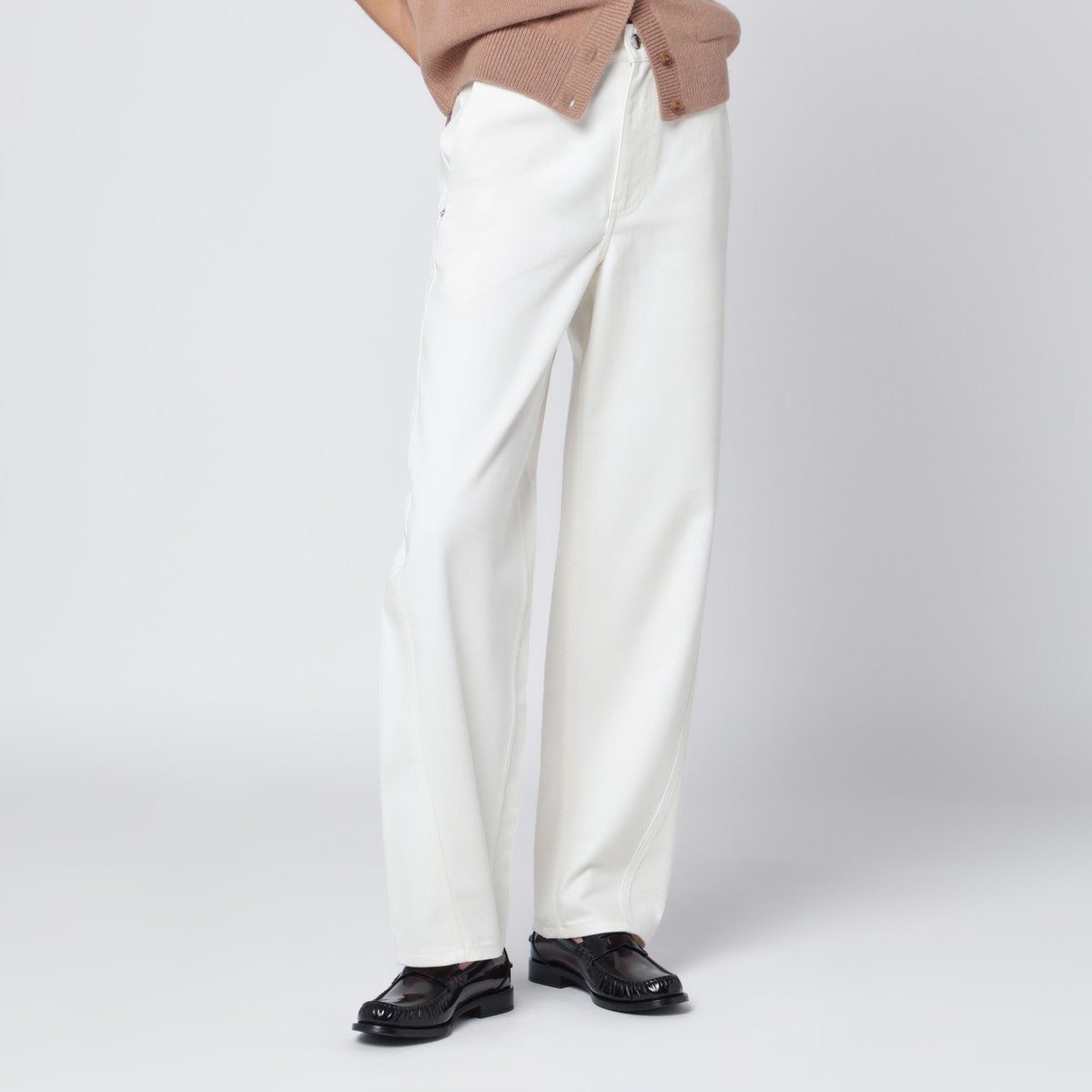 Maison Kitsuné White cotton trousers Maison Kitsuné