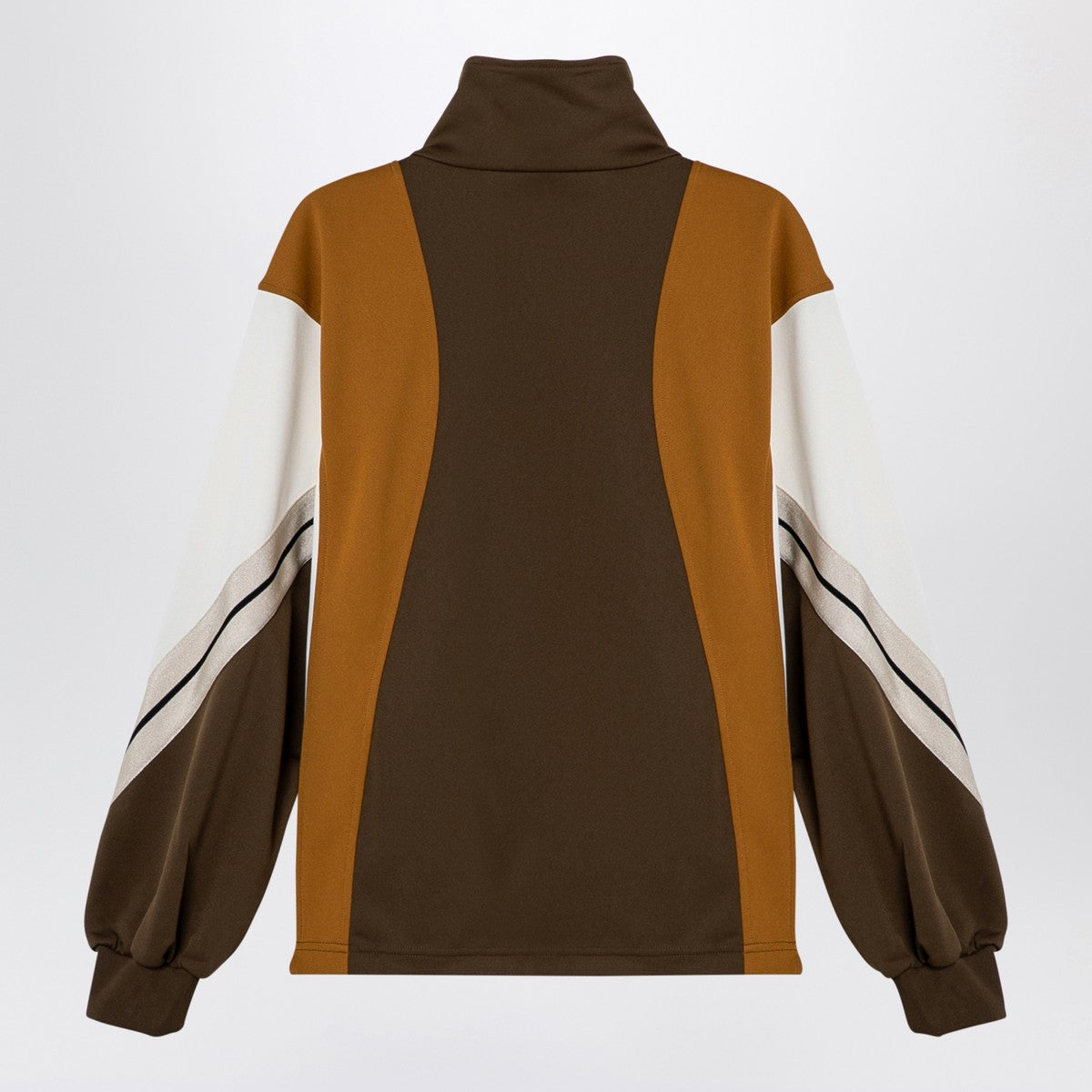 Palm Angels Sweatshirt over colour-block brown/ochre Palm Angels