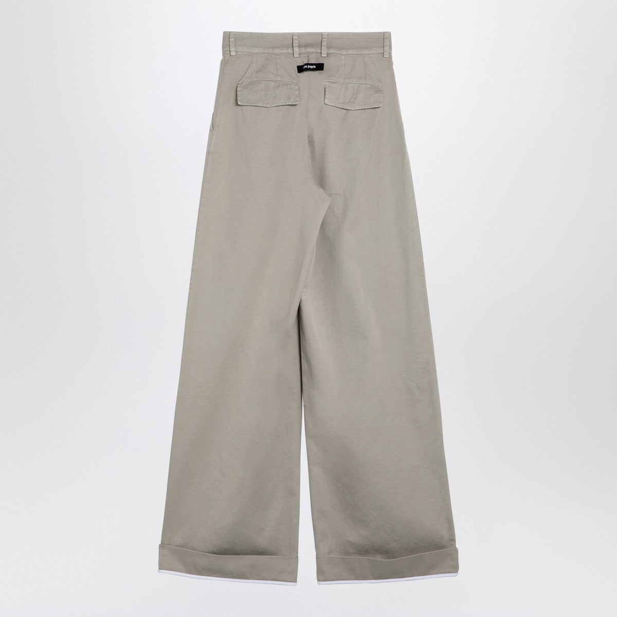 Palm Angels Beige cotton wide trousers Palm Angels