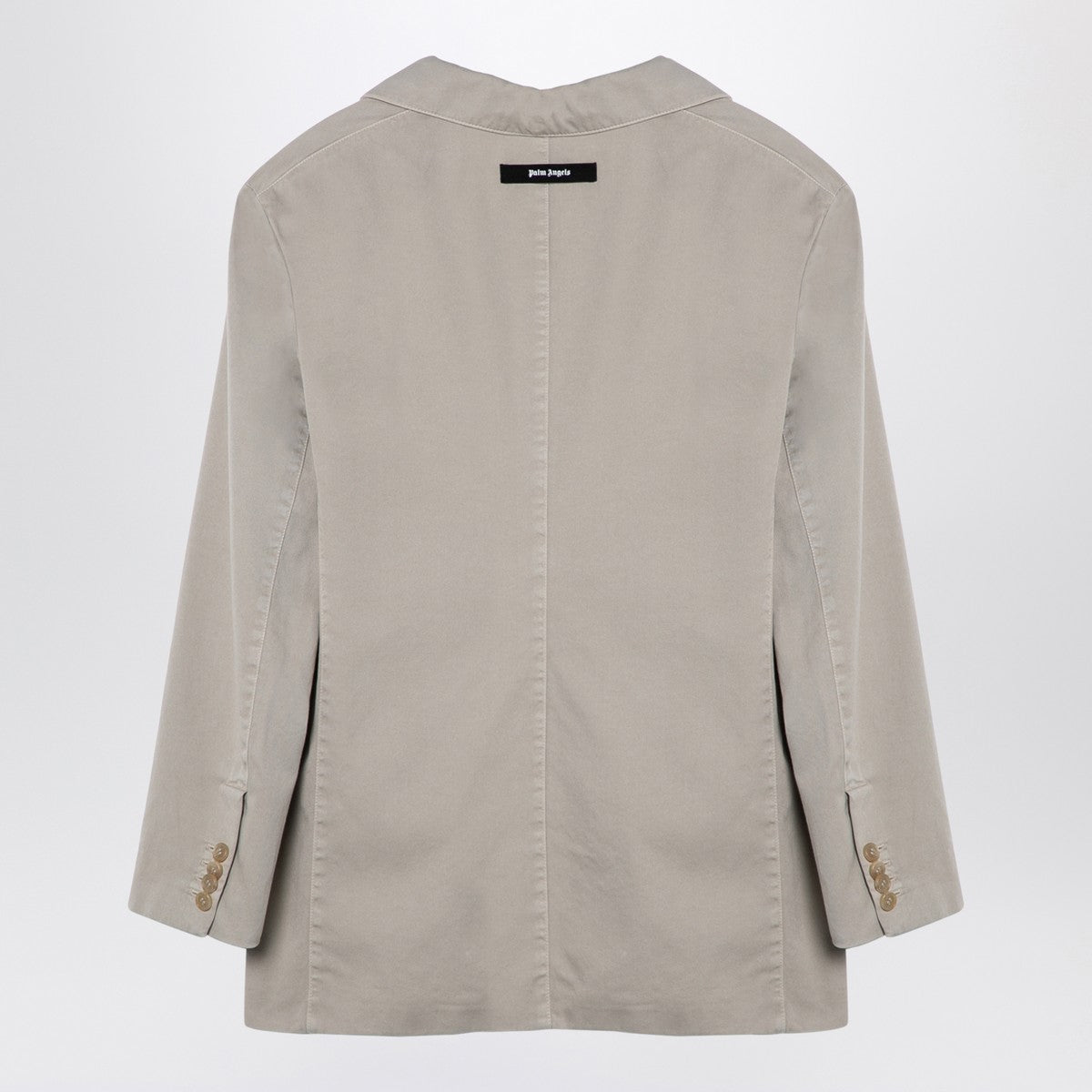 Palm Angels Beige double-breasted cotton jacket Palm Angels