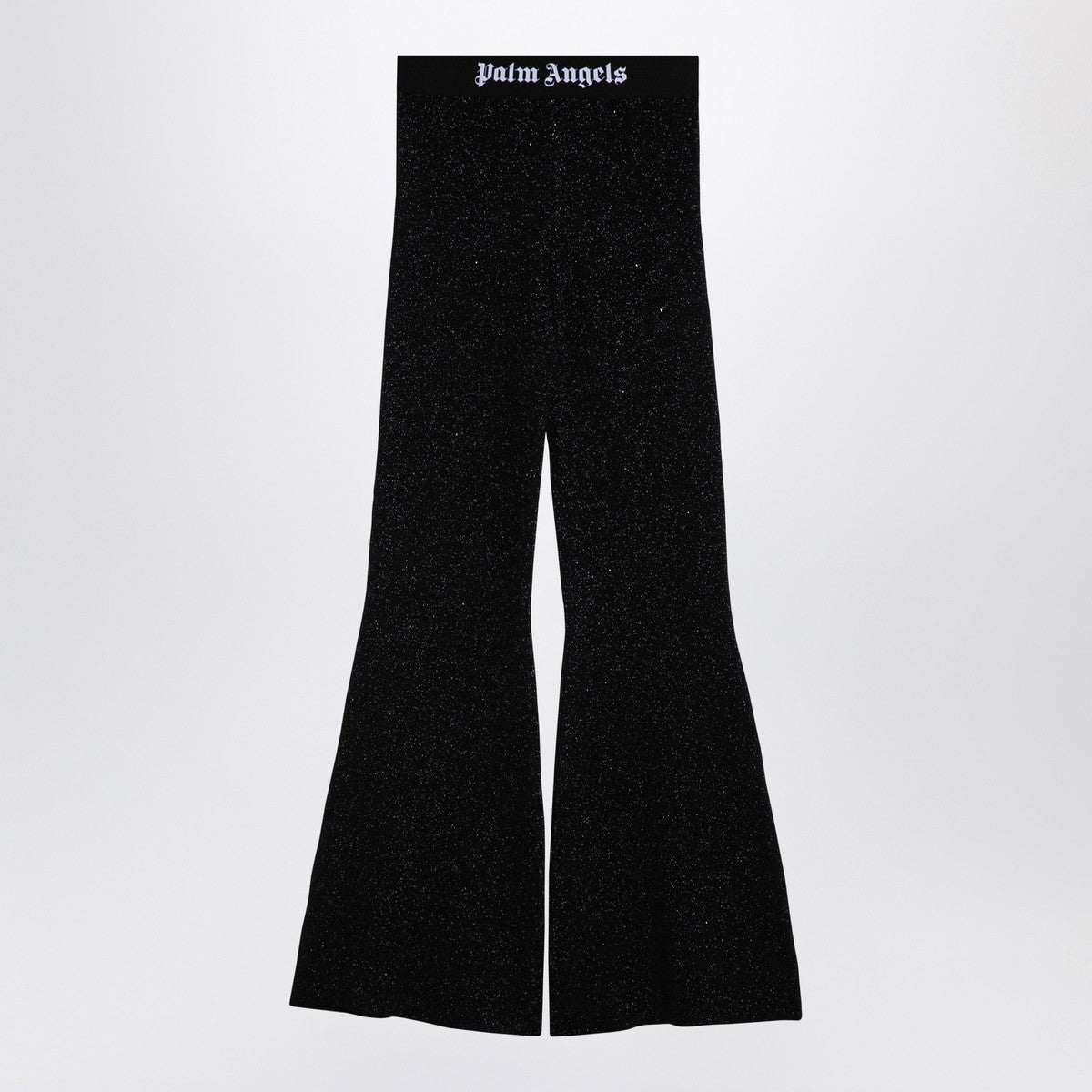 Palm Angels Black lurex viscose blend trousers Palm Angels