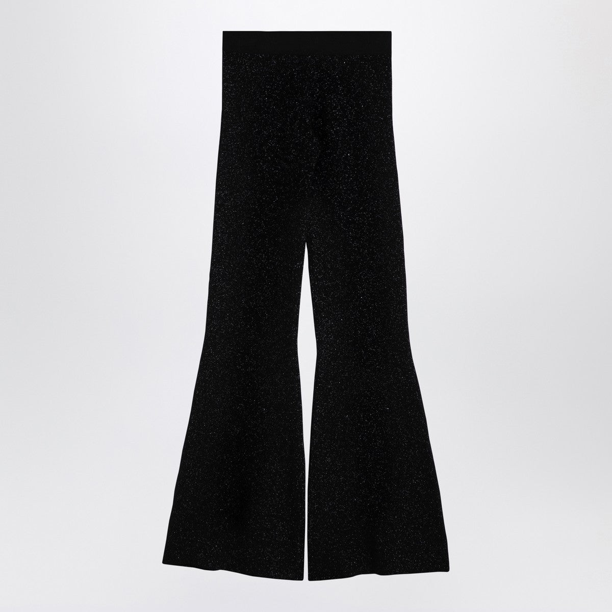 Palm Angels Black lurex viscose blend trousers Palm Angels