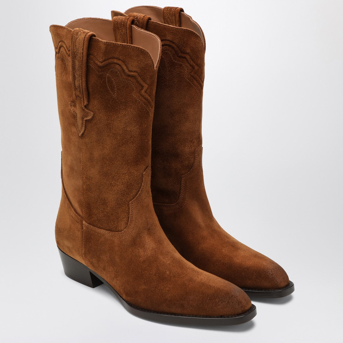 Paris Texas Hilda boots in Cognac suede Paris Texas