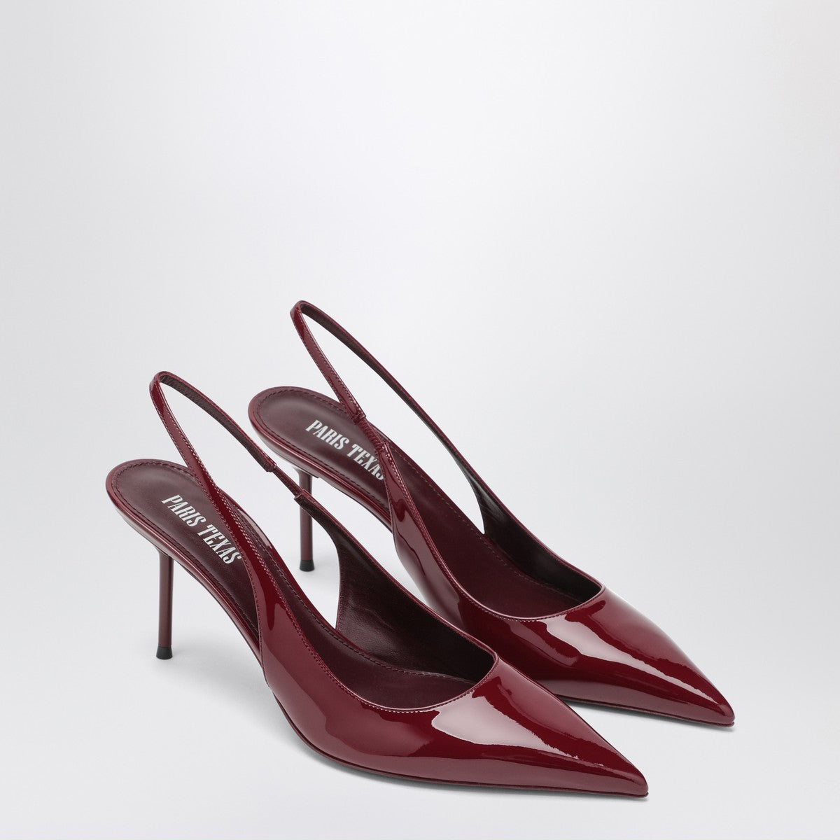 Paris Texas Lidia slingbacks rouge noir in patent leather Paris Texas