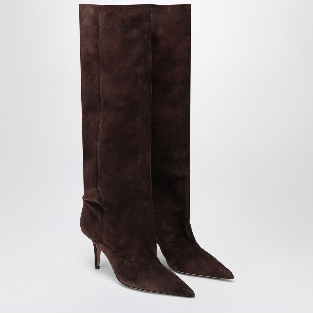 Paris Texas Tall boots in chocolate-coloured suede Paris Texas