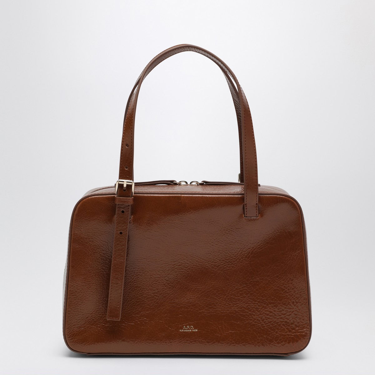 A.P.C. Virginia Box bag coffee color in leather A.P.C.