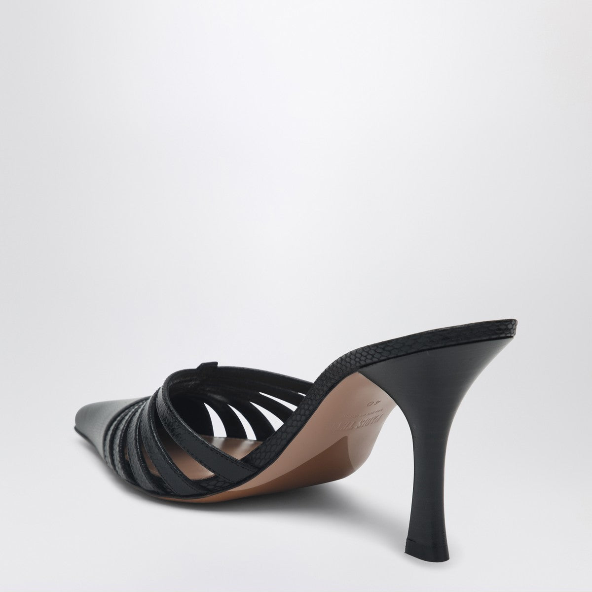 Paris Texas Black leather mule Nadia Paris Texas