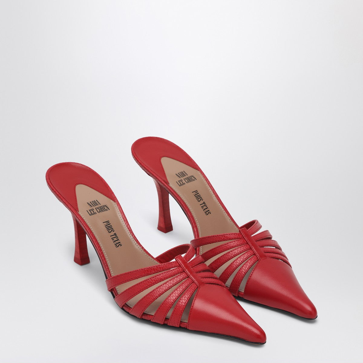 Paris Texas Red leather mule Nadia Paris Texas