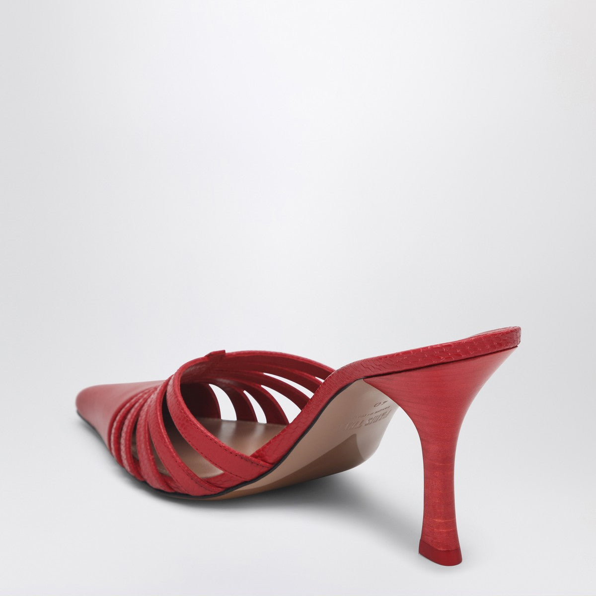 Paris Texas Red leather mule Nadia Paris Texas