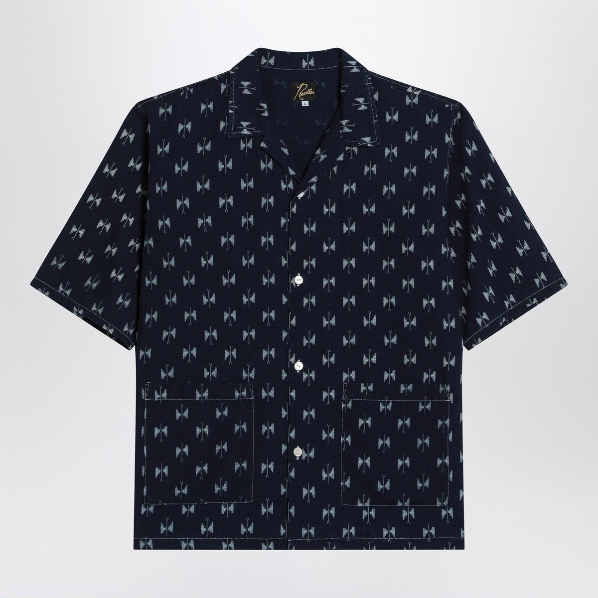 Needles Blue denim shirt with bow ties Needles
