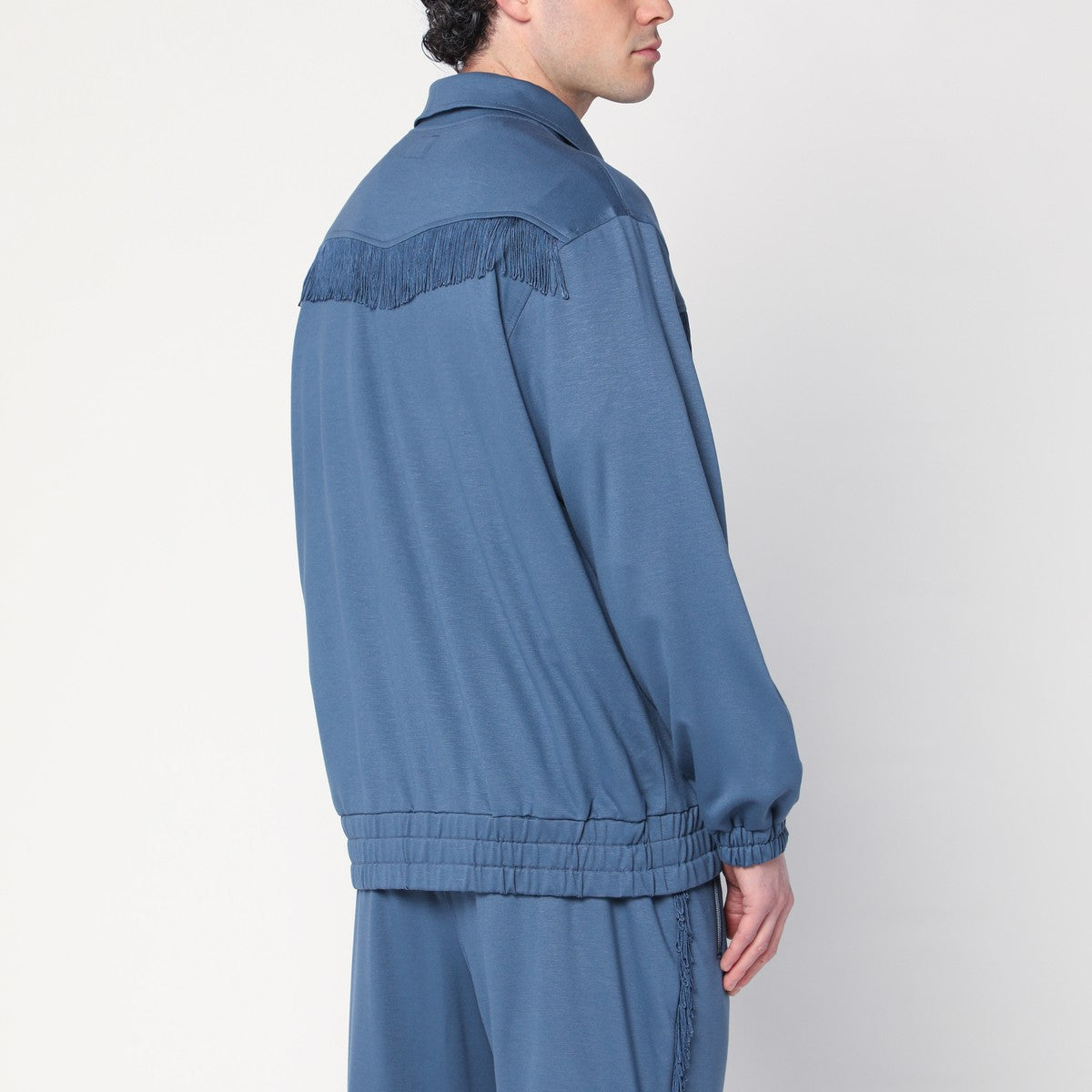 Needles Slate blue sweatshirt with fringes