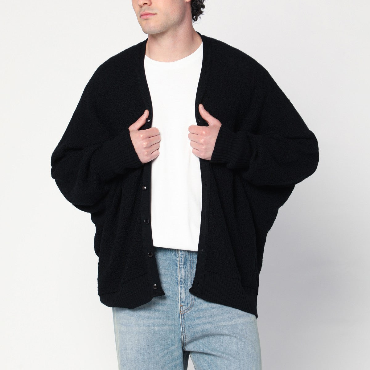 Needles Black wool cardigan Needles