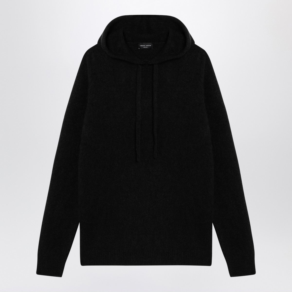 Roberto Collina Black cashmere hooded sweatshirt Roberto Collina
