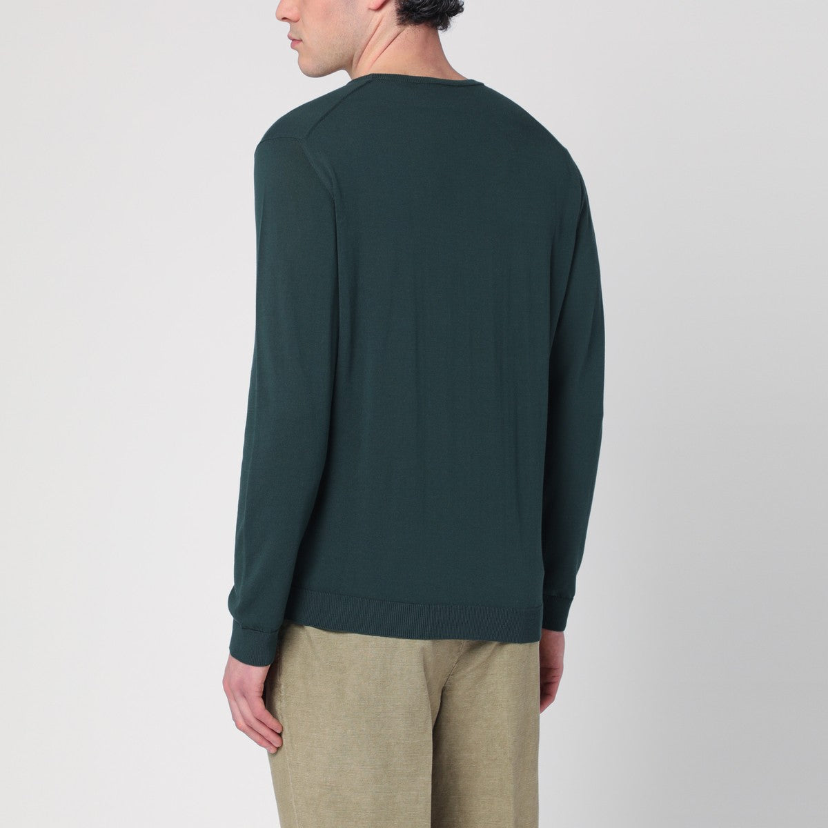 Roberto Collina Dark green sweater in cotton Roberto Collina