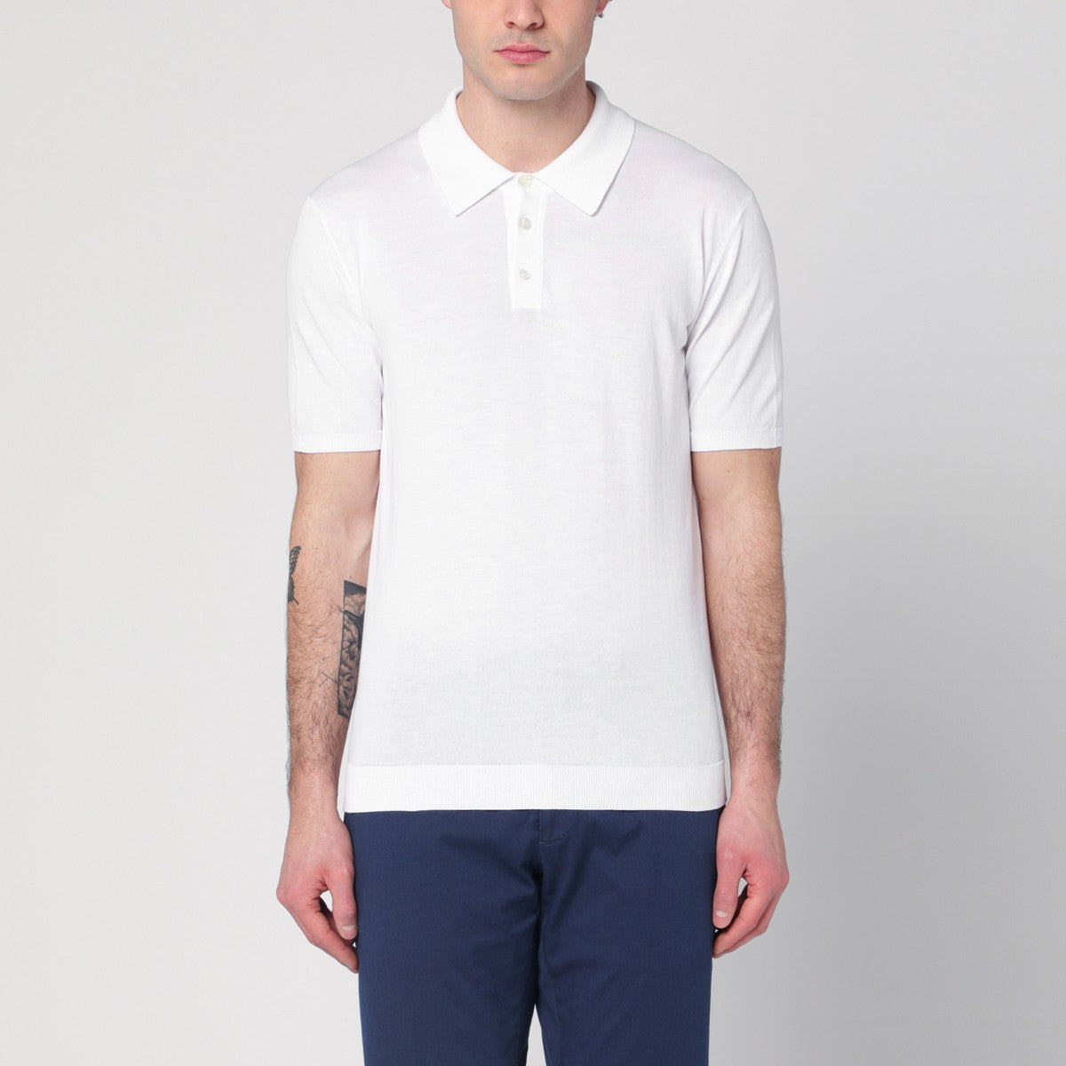 Roberto Collina White polo in cotton Roberto Collina